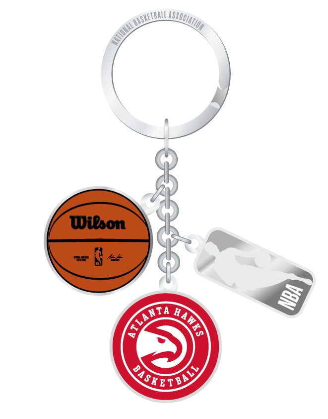 NBA Atlanta Hawks Charm Keychain