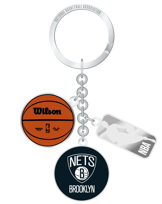 NBA Brooklyn Nets Charm Keychain