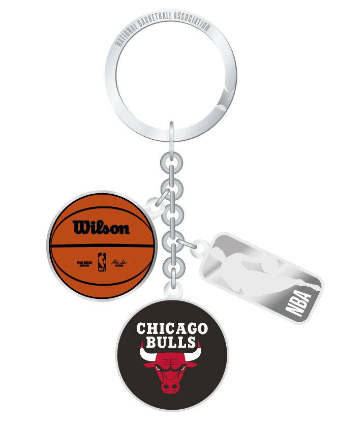 NBA Chicago Bulls Charm Keychain