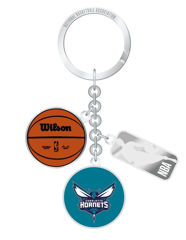 NBA Charlotte Hornets Charm Keychain