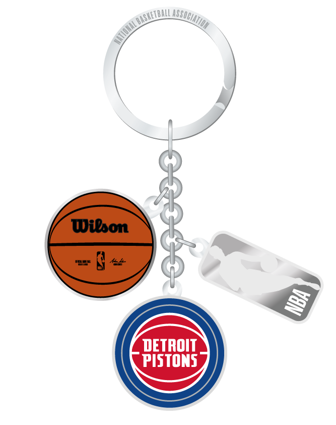 NBA Detroit Pistons Charm Keychain