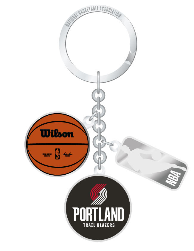 NBA Portland Trailblazers Charm Keychain