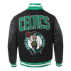 Mens Boston Celtics Retro Classic Rib Satin Jacket