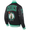 Mens Boston Celtics Retro Classic Rib Satin Jacket