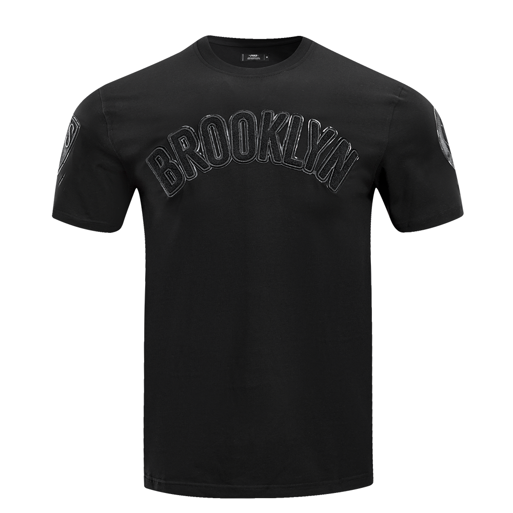 Mens Brooklyn Nets Classic Triple Black T-Shirt