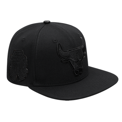 Mens Chicago Bulls Classic Triple Black Snapback Cap