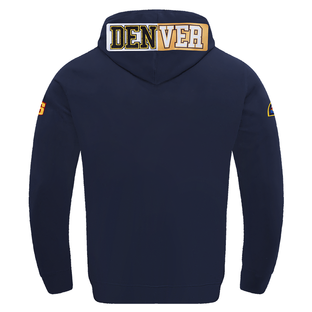 Mens Denver Nuggets Retro Classic Fleece Hoodie