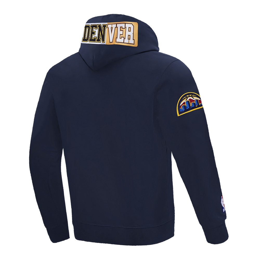 Mens Denver Nuggets Retro Classic Fleece Hoodie