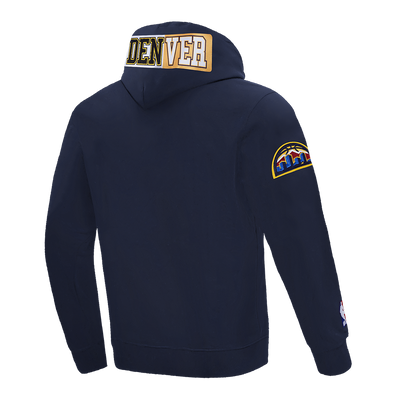 Mens Denver Nuggets Retro Classic Fleece Hoodie