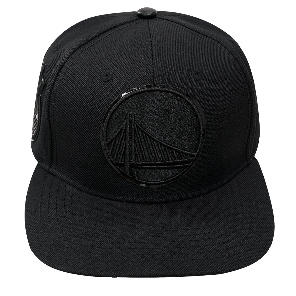 Mens Golden State Warriors Classic Triple Black Snapback Cap