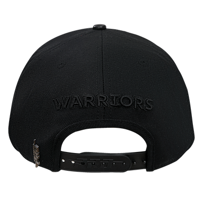 Mens Golden State Warriors Classic Triple Black Snapback Cap