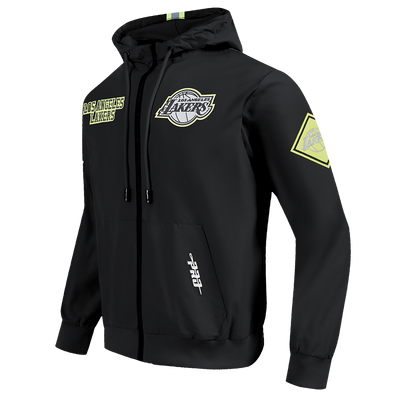 Mens Los Angeles Lakers Hi-Vis FZ Fleece Hoodie