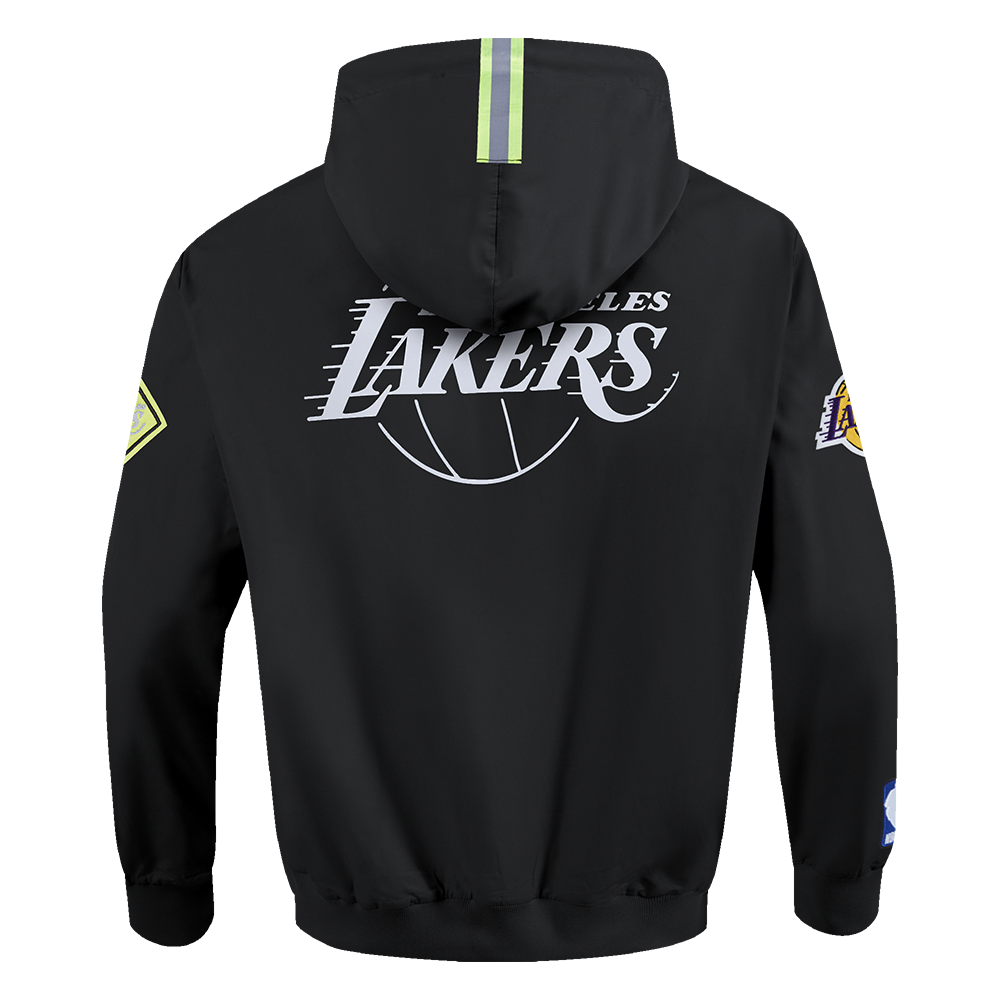 Mens Los Angeles Lakers Hi-Vis FZ Fleece Hoodie