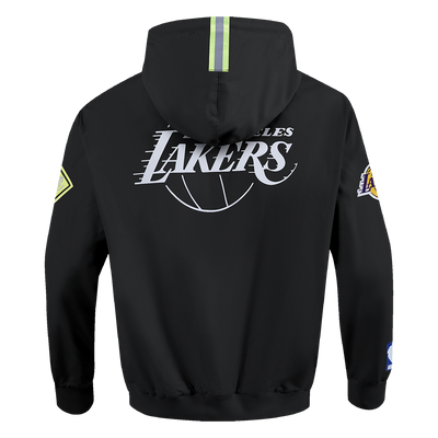 Mens Los Angeles Lakers Hi-Vis FZ Fleece Hoodie