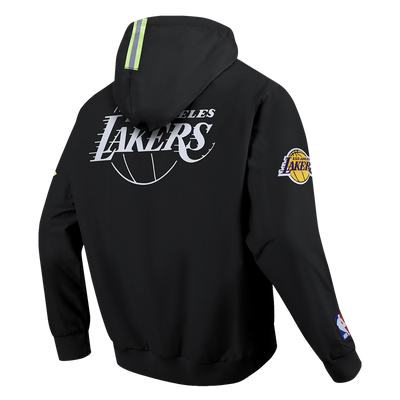Mens Los Angeles Lakers Hi-Vis FZ Fleece Hoodie