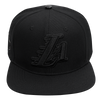 Mens Los Angeles Lakers Classic Triple Black Snapback Cap