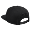 Mens Los Angeles Lakers Classic Triple Black Snapback Cap