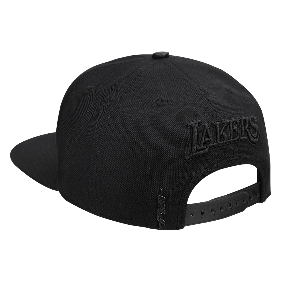 Mens Los Angeles Lakers Classic Triple Black Snapback Cap