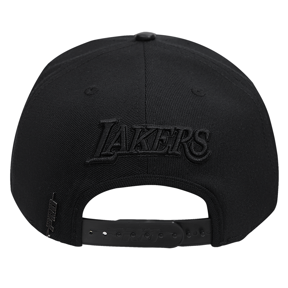 Mens Los Angeles Lakers Classic Triple Black Snapback Cap