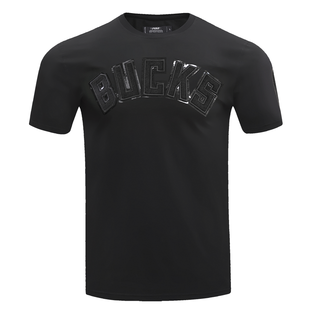 Mens Milwaukee Bucks Classic Triple Black T-Shirt