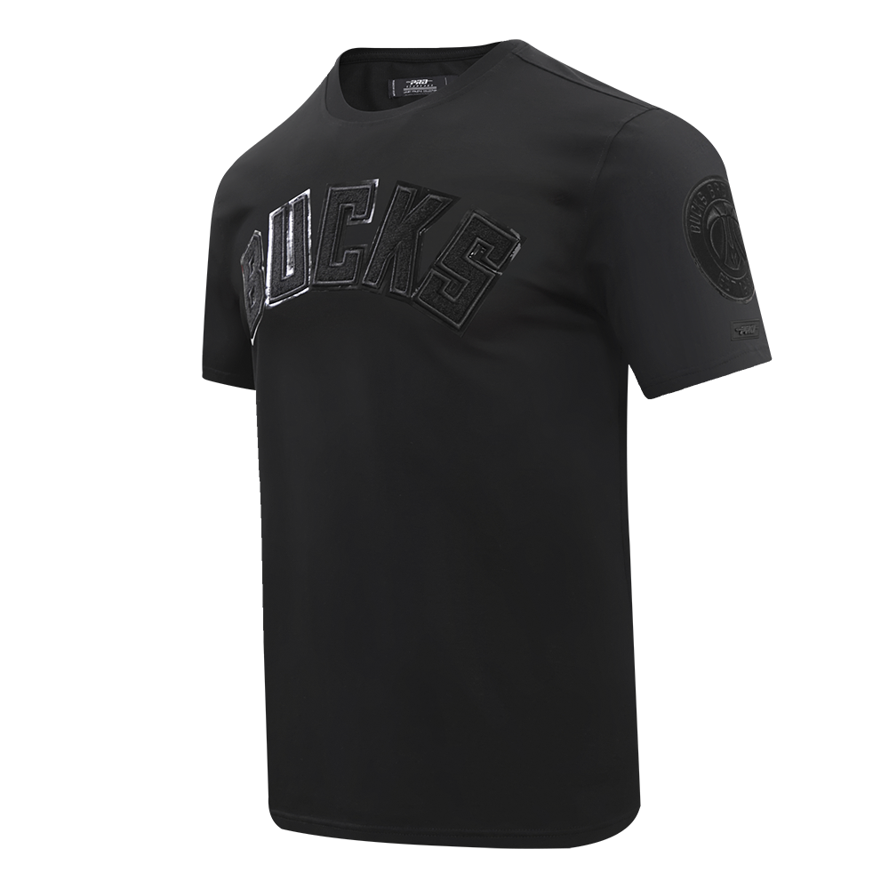 Mens Milwaukee Bucks Classic Triple Black T-Shirt