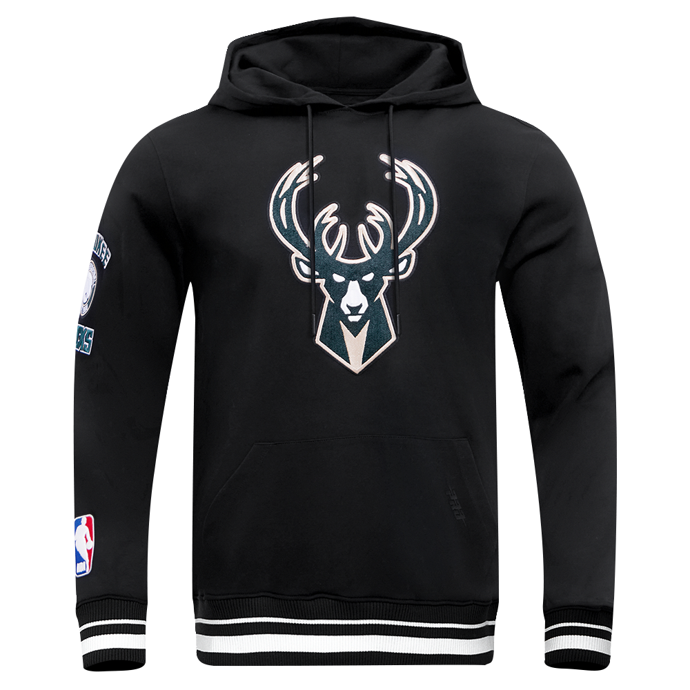 Mens Milwaukee Bucks Retro Classic Fleece Hoodie