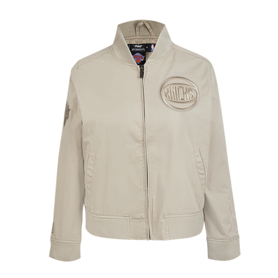 Womens New York Knicks Classic Neutral Twill Jacket