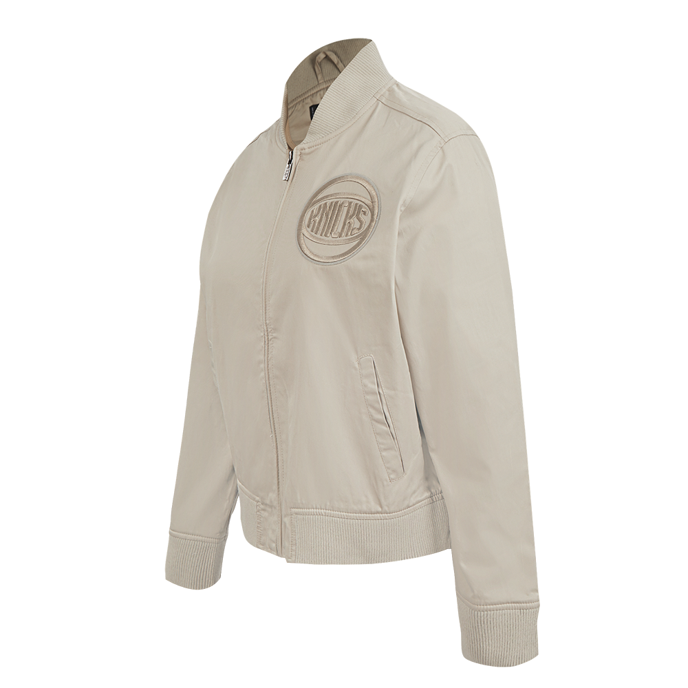 Womens New York Knicks Classic Neutral Twill Jacket