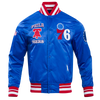 Mens Philadelphia 76ers Classic Retro Satin Jacket