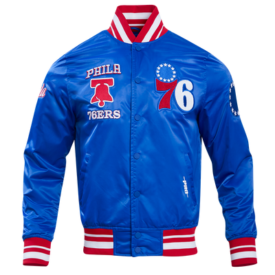 Mens Philadelphia 76ers Classic Retro Satin Jacket