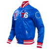 Mens Philadelphia 76ers Classic Retro Satin Jacket