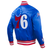 Mens Philadelphia 76ers Classic Retro Satin Jacket