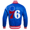 Mens Philadelphia 76ers Classic Retro Satin Jacket