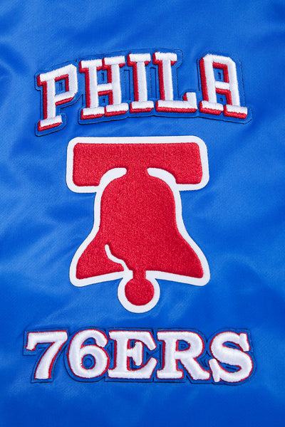 Mens Philadelphia 76ers Classic Retro Satin Jacket