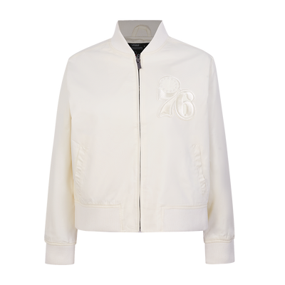 Womens Philadelphia 76ers Classic Neutral Twill Jacket