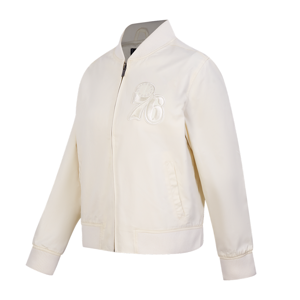 Womens Philadelphia 76ers Classic Neutral Twill Jacket