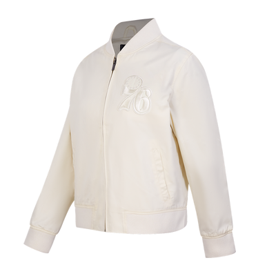 Womens Philadelphia 76ers Classic Neutral Twill Jacket