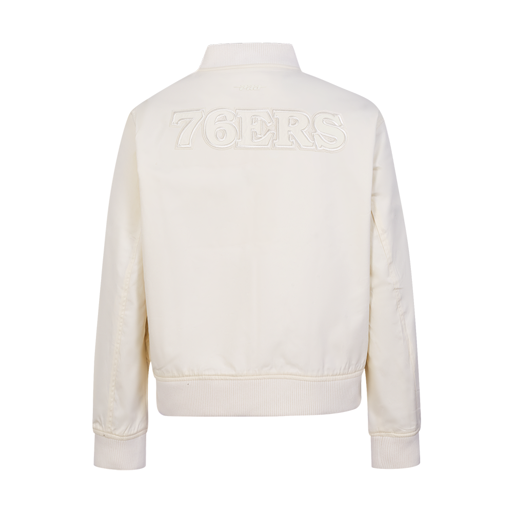 Womens Philadelphia 76ers Classic Neutral Twill Jacket