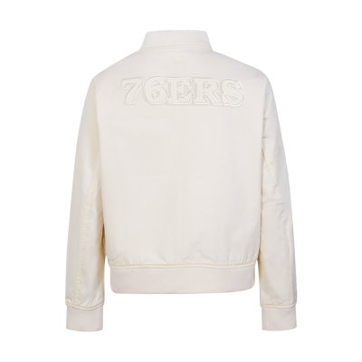 Womens Philadelphia 76ers Classic Neutral Twill Jacket