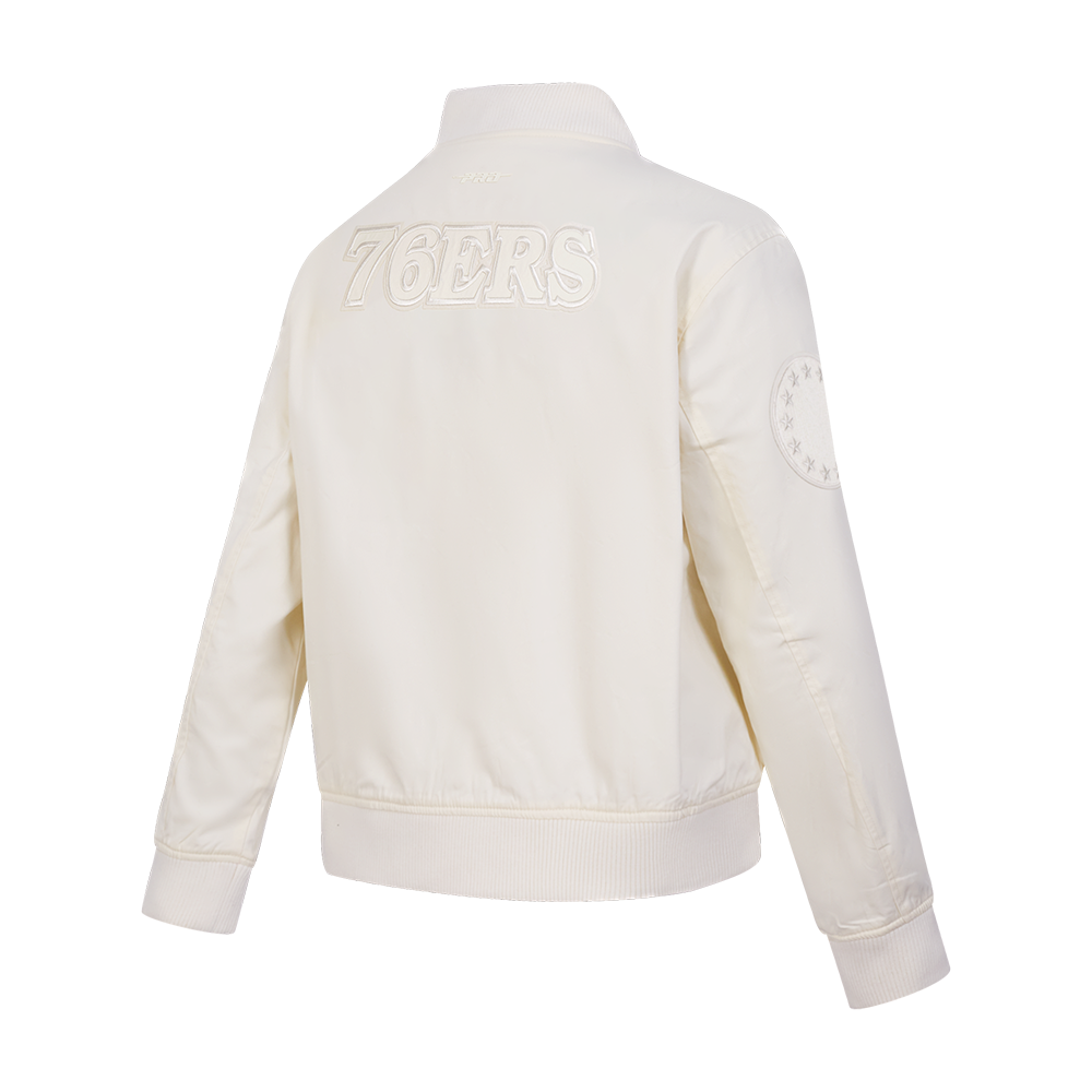 Womens Philadelphia 76ers Classic Neutral Twill Jacket