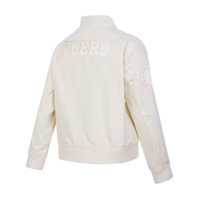 Womens Philadelphia 76ers Classic Neutral Twill Jacket