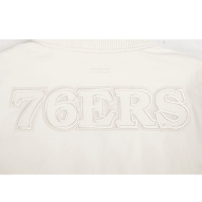 Womens Philadelphia 76ers Classic Neutral Twill Jacket