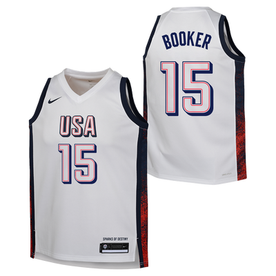 Junior Devin Booker USA Home White Jersey