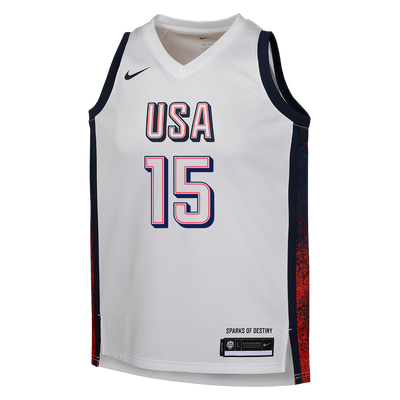 Junior Devin Booker USA Home White Jersey