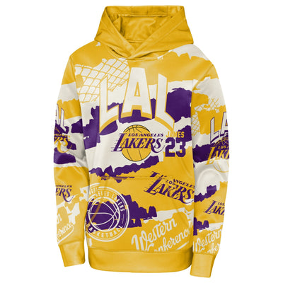 Mens Los Angeles Lakers Lebron James Over The Limit Hoodie
