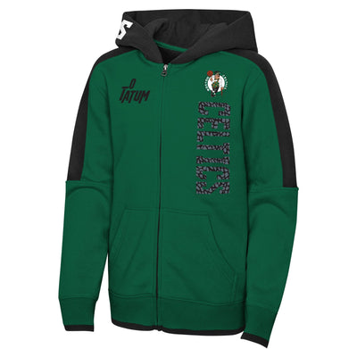 Mens Boston Celtics Jayson Tatum Post Up Full Zip Hoodie