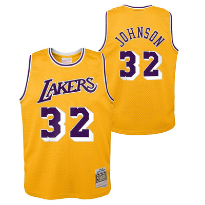 Junior Los Angeles Lakers Magic Johnson Swingman Home Jersey