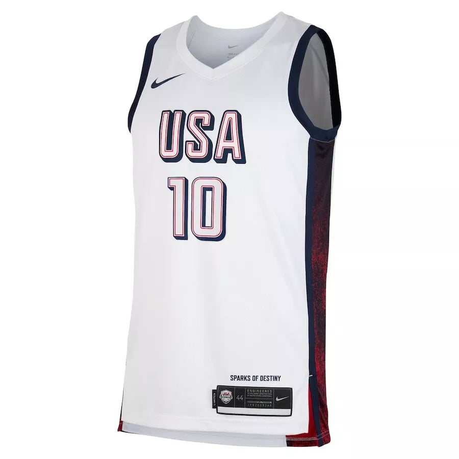 Mens Jayson Tatum USA Home White Jersey