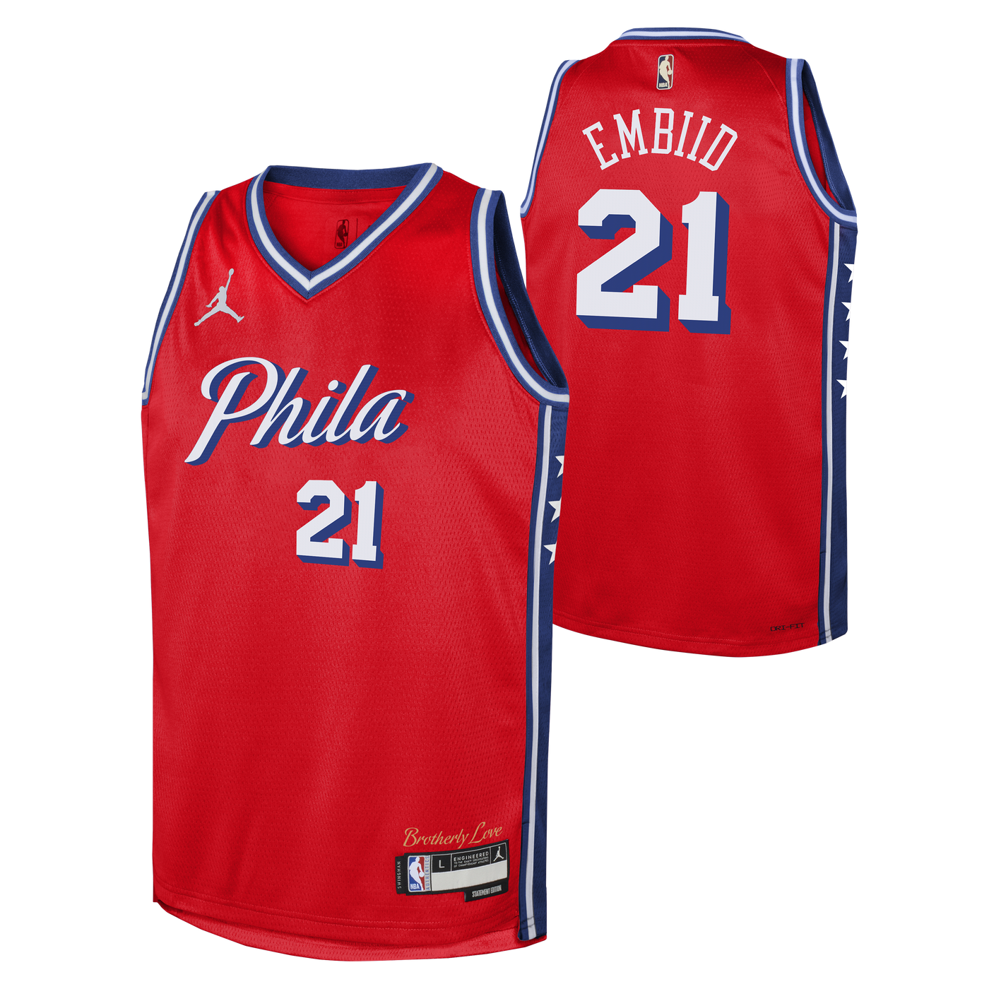 Junior Philadelphia 76Ers Joel Embiid Statement Replica Jers