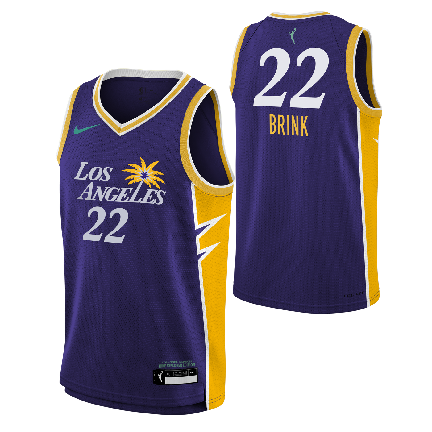 Junior Los Angeles Sparks Cameron Brink Explorer Jersey